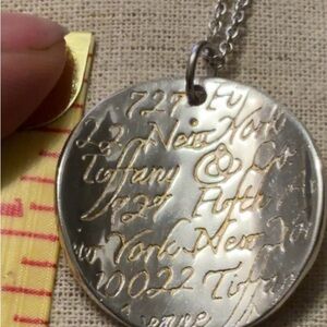 Tiffany & Co.Large wave script Italy 925 silver stamp Necklace.No orig.packaging